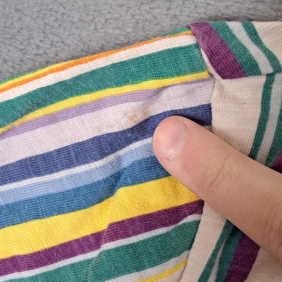 Vintage Y2K Guess‎ Jeans Los Angeles T-Shirt Mens XL Multicolor Vertical Striped - Picture 6 of 9